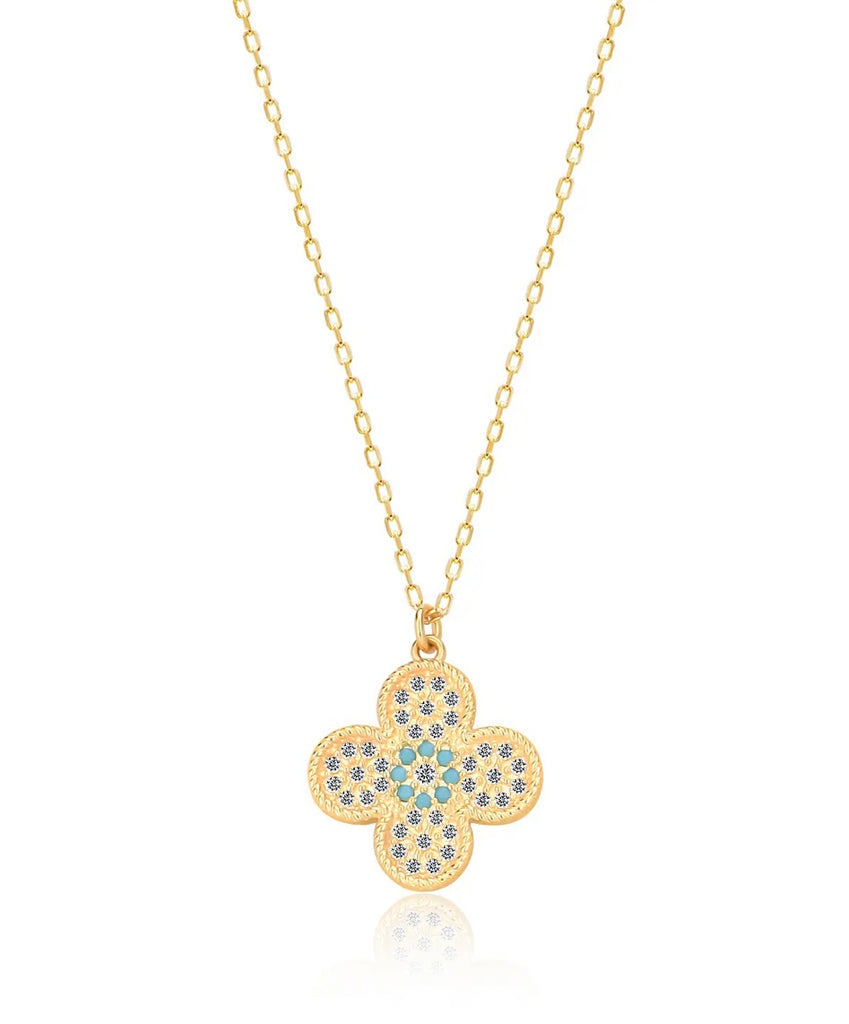 Sarah Cross Necklace Gold