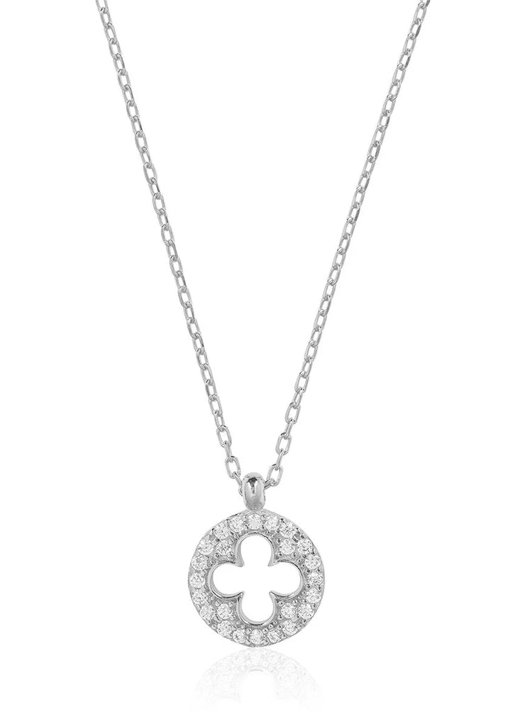 Ophelia Clover Necklace in Silver