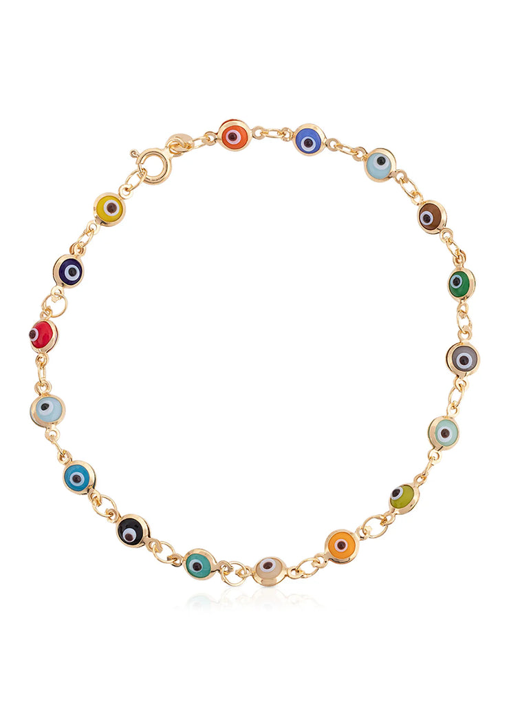 Laura Eye Bracelet in Multicolour/Gold
