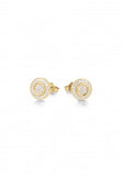 Circle Stud Earrings in Gold
