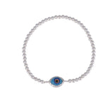 Rhodes Eye Beaded Bracelet in Rose Gold