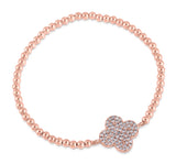 Keep The Faith Beaded Bracelet in Rose Gold