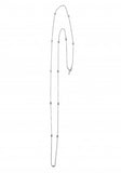 Long Diamond Necklace in Sterling Silver