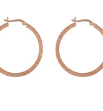 Shimmer Hoop Earrings in Sterling Silver
