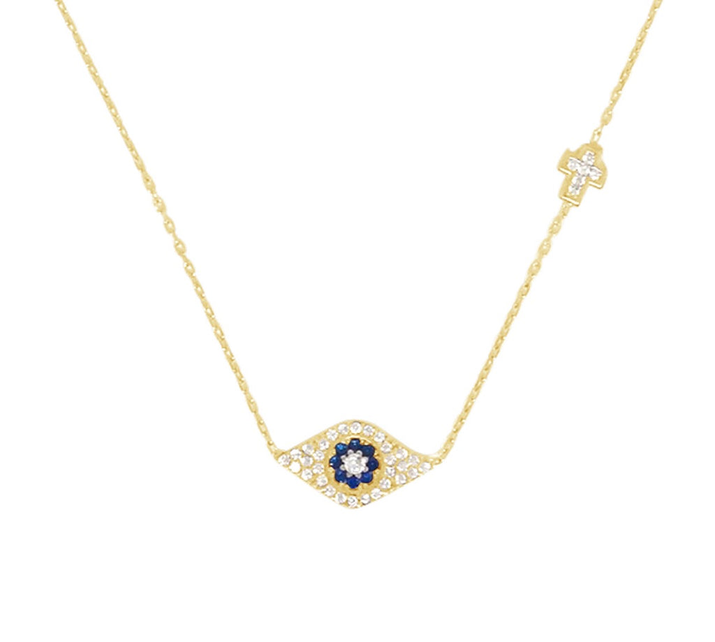Kendall Eye Necklace in Gold