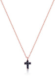 Mini Cross Necklace in Sterling Silver