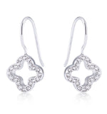 Clover Drop Earrings in Rose Gold