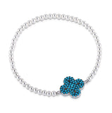 Large Clover Nano Beaded Bracelet in Rose Gold