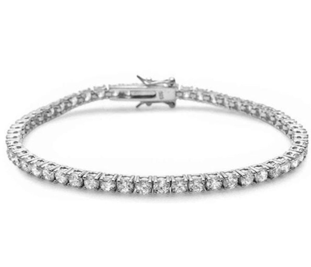 Tennis Bracelet 3mm Round  in Sterling Silver