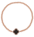 Love My Clover Beaded Bracelet in Rose Gold