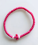 Dark Pink Komboskini with White Beads