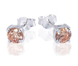 Topaz Stud Earrings in Rose Gold