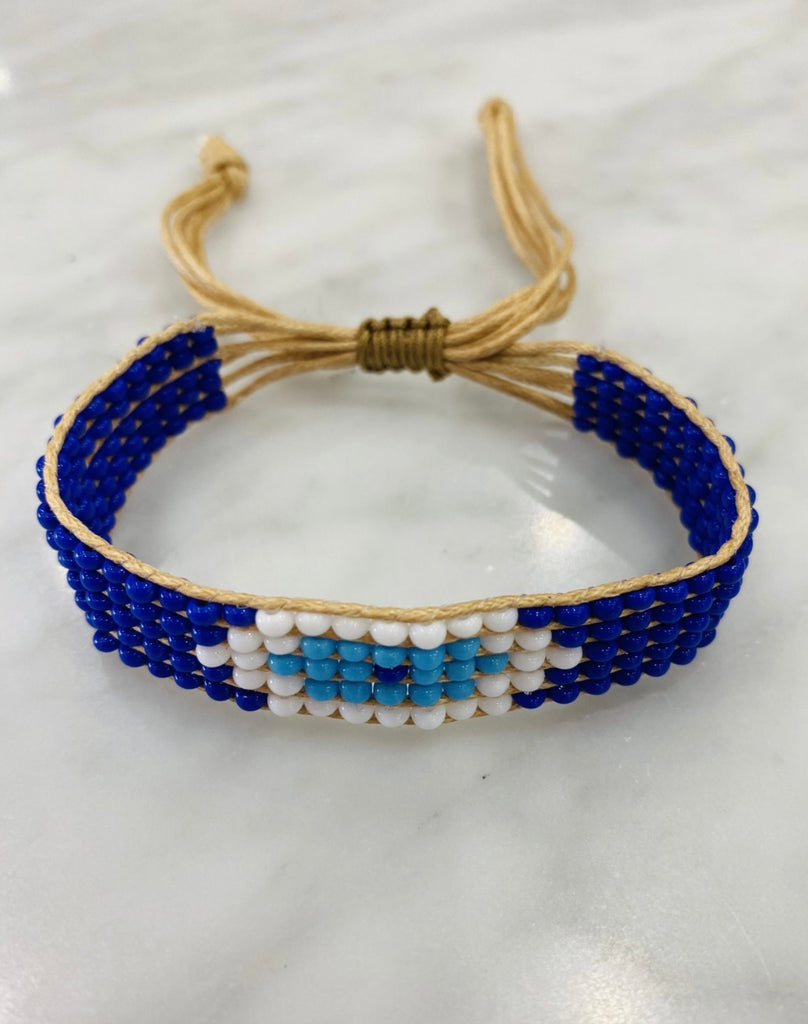 Blue Beaded Bracelet