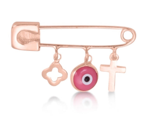 Open Clover Stud Earrings in Rose Gold