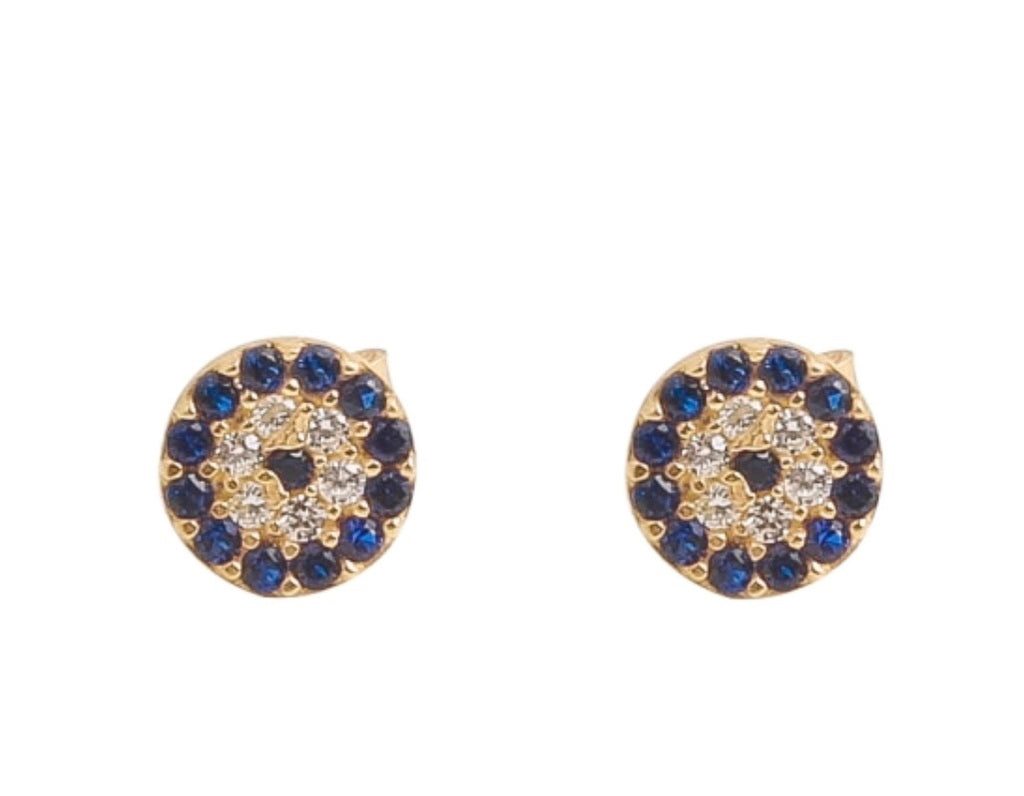 Evil Eye Earrings in Gold