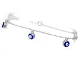 Evil Eye Charm Bracelet in Sterling Silver