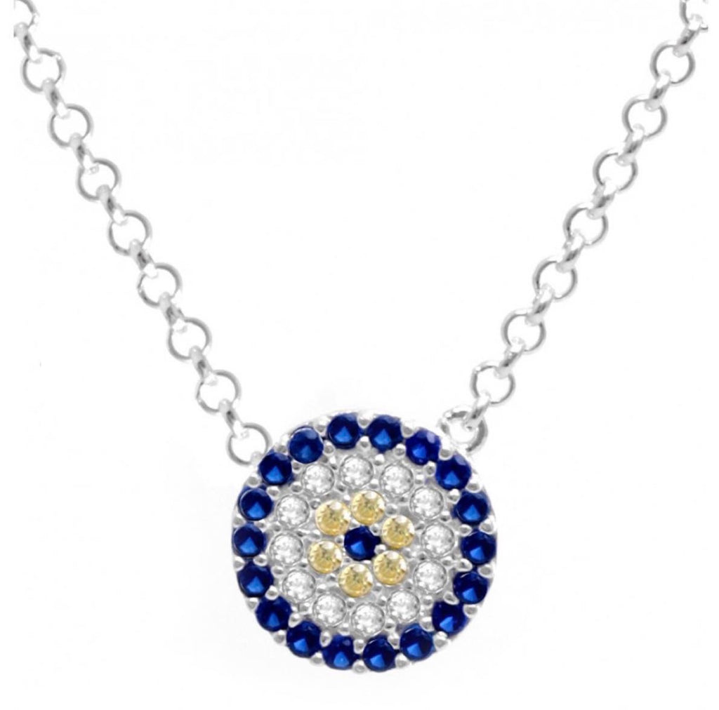Evil Eye Necklace in Sterling Silver