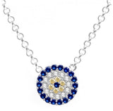 Evil Eye Necklace in Sterling Silver