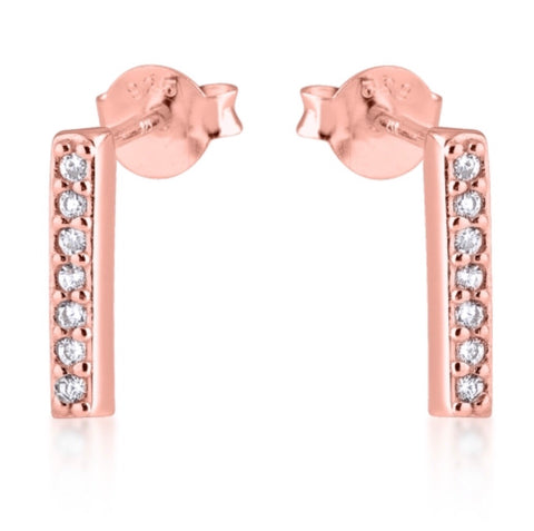 Open Clover Stud Earrings in Rose Gold