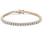 Tennis Bracelet 3mm Round in Gold