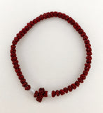 Burgundy Komboskini with White Beads