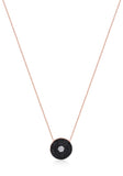 Black Diamond Necklace in Rose Gold