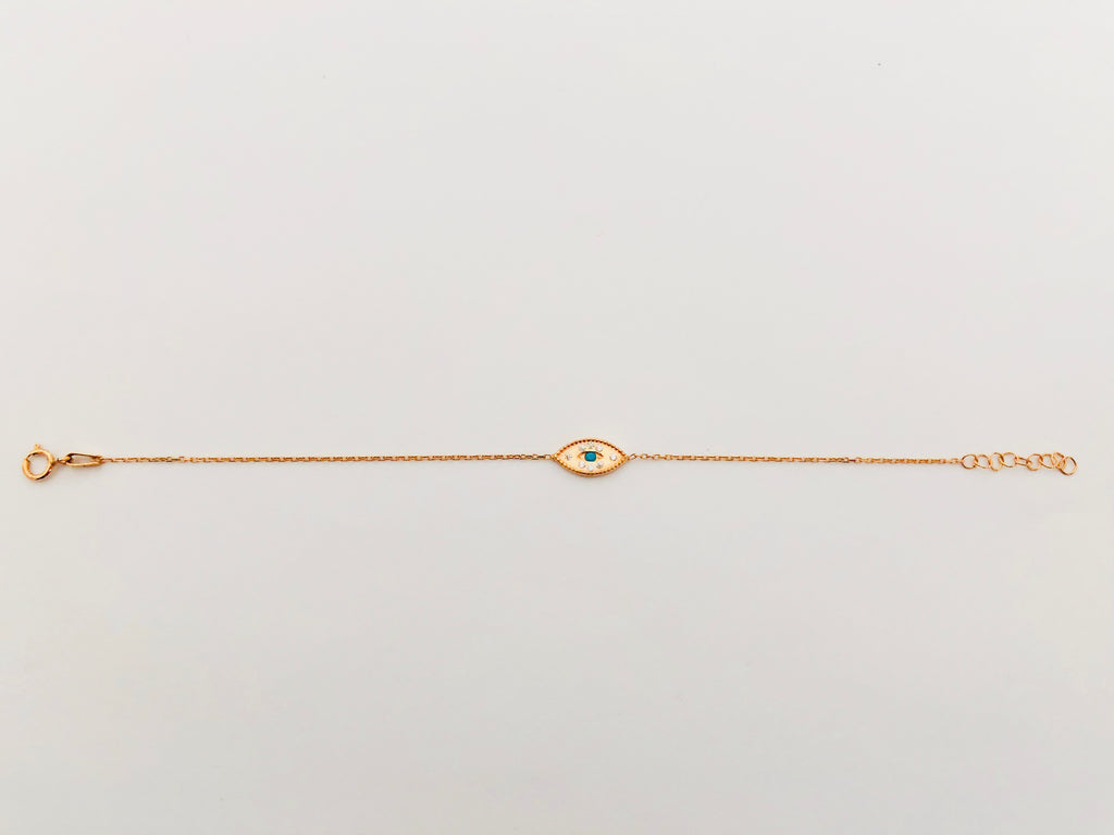 Sifnos Slant Eye Bracelet in Rose Gold