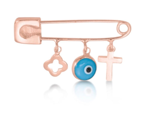 Open Clover Stud Earrings in Rose Gold