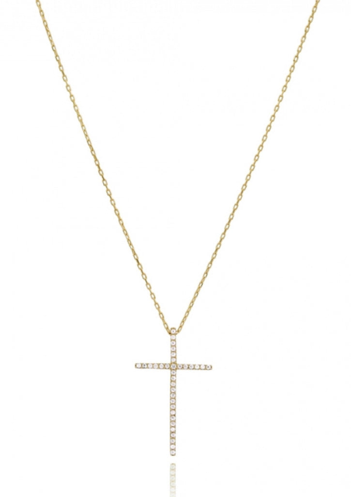 Mattina Cross Necklace in Gold
