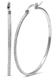 Diamonte Hoops in Sterling Silver