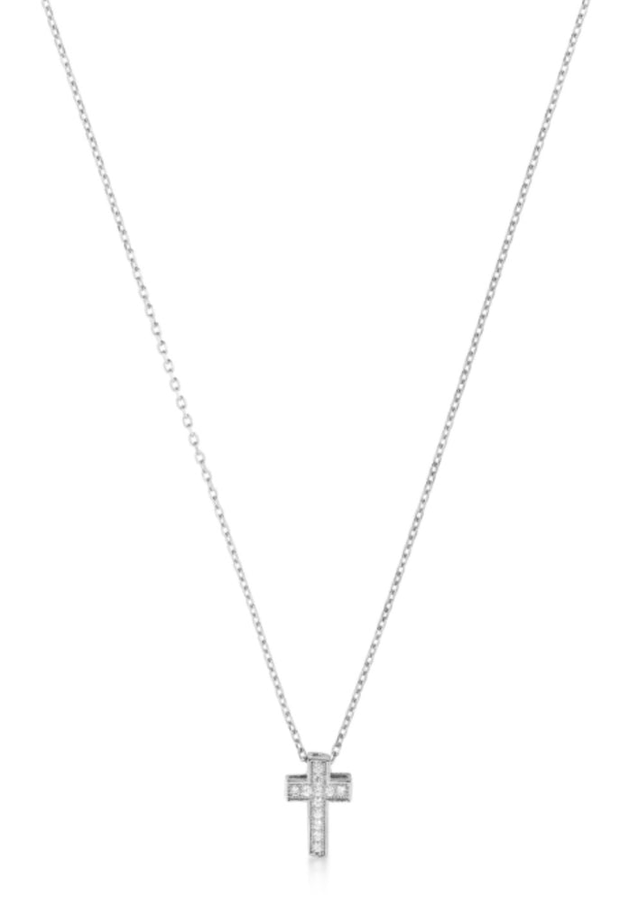 Mini Block Cross in Rose Gold