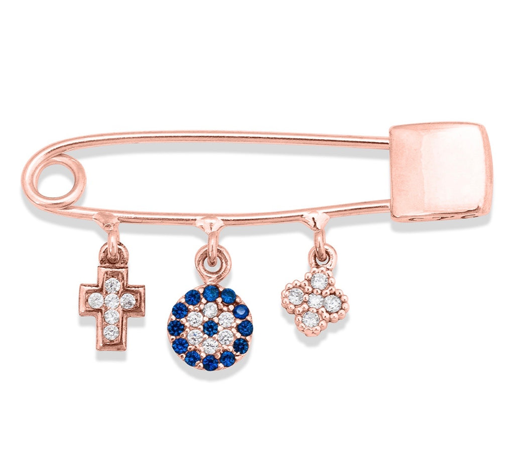 Diamanté Baby Pin in Rose Gold