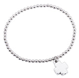Chunky Cross Beaded Bracelet in Sterling Silver