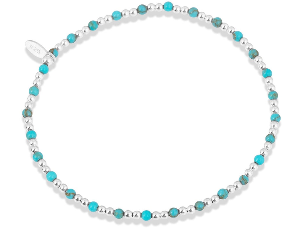 Summer Love Beaded Bracelet in Sterling Silver