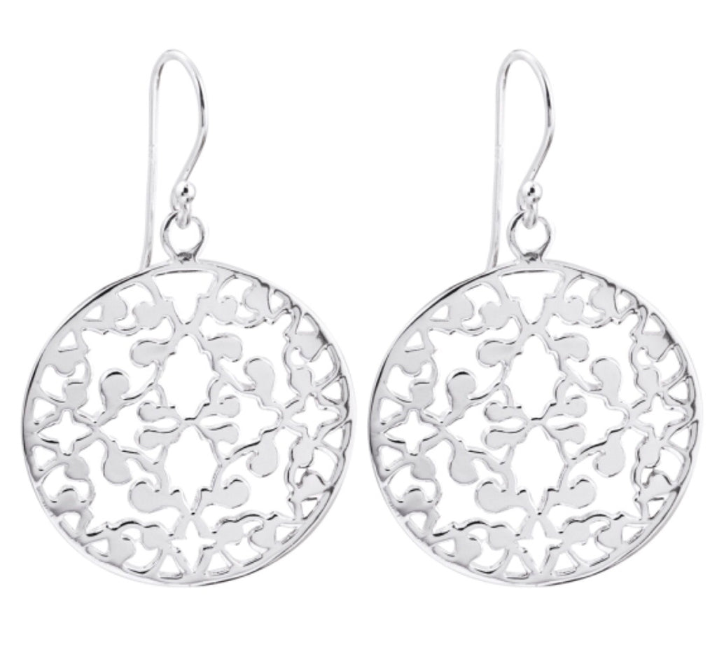 Cuban Earrings in Sterling Silver