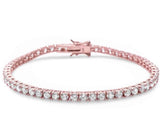 Tennis Bracelet 3mm Round in Rose Gold
