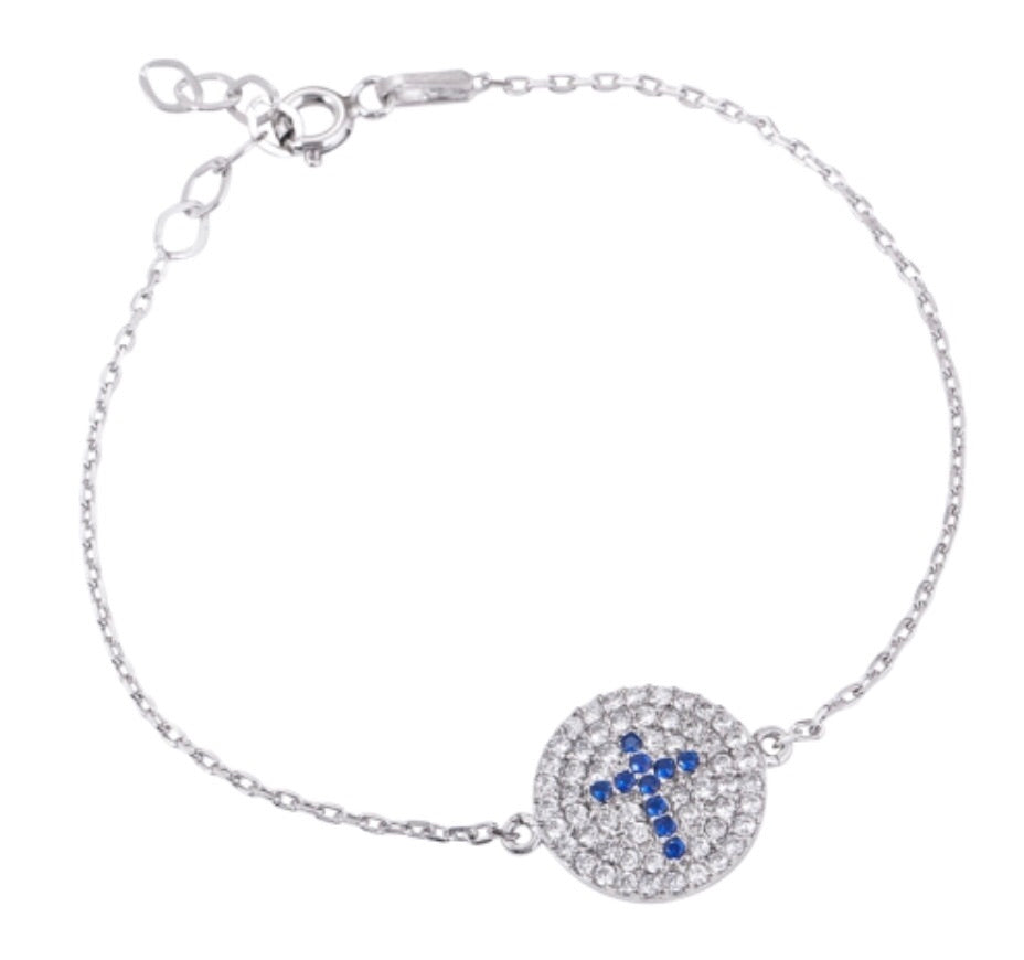 Love My Cross Bracelet in Sterling Silver