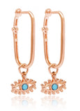 Eye Drop Earrings in Rose Gold