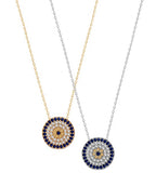 Goddess Evil Eye Necklace in Gold