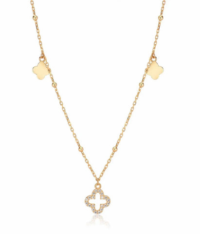 Tara Clover Necklace in Gold