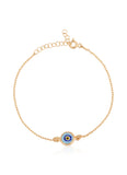 Elaine Bracelet in Light blue/Gold