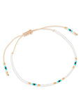 Ionian Hand Beaded Bracelet in White