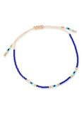 Ionian Hand Beaded Bracelet in Dark Blue