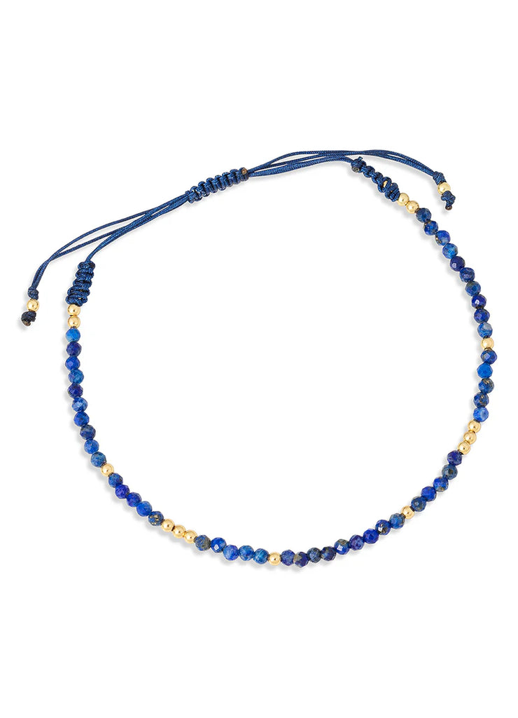 Grecian Cord Bracelet in Lapis Blue