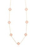 Clara Clover Necklace in Pink/Gold