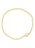 Mini White Cross Beaded Bracelet in Gold