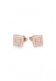 Square Stud Earrings in Sterling Silver