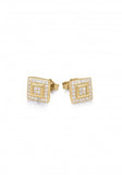 Square Stud Earrings in Rose Gold