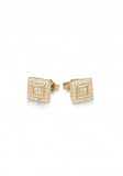 Square Stud Earrings in Sterling Silver