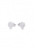 Circle Stud Earrings in Sterling Silver